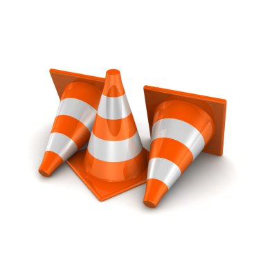 3D trafik koni