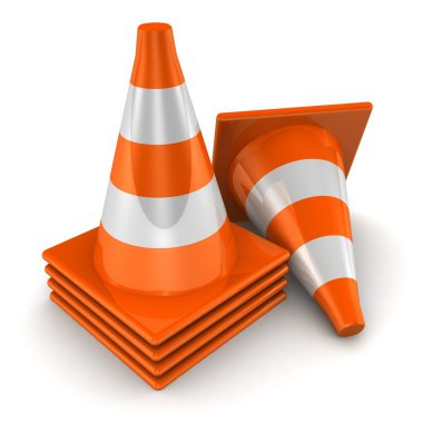 3D trafik koni