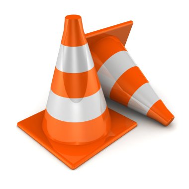 3D trafik koni