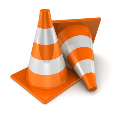 3D trafik koni