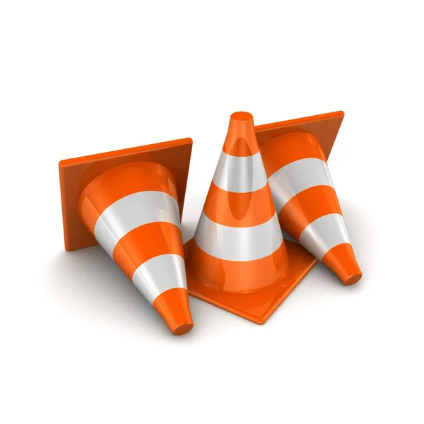 3d traffic cones — Stock Photo, Image