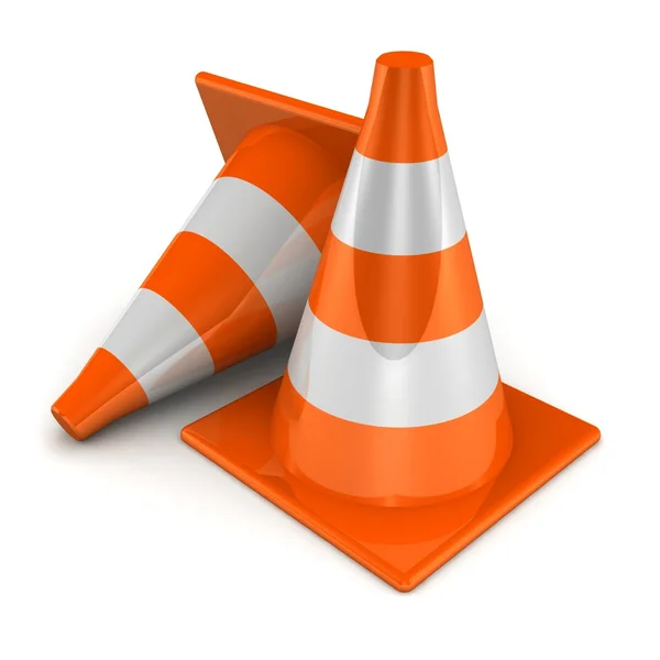 3d traffic cones — Stock Photo, Image