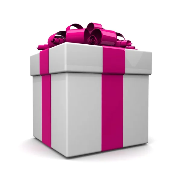 Gift box with ribbon — Stock Photo, Image