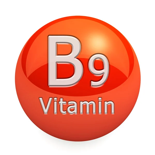 Vitamin b9 isoliert — Stockfoto