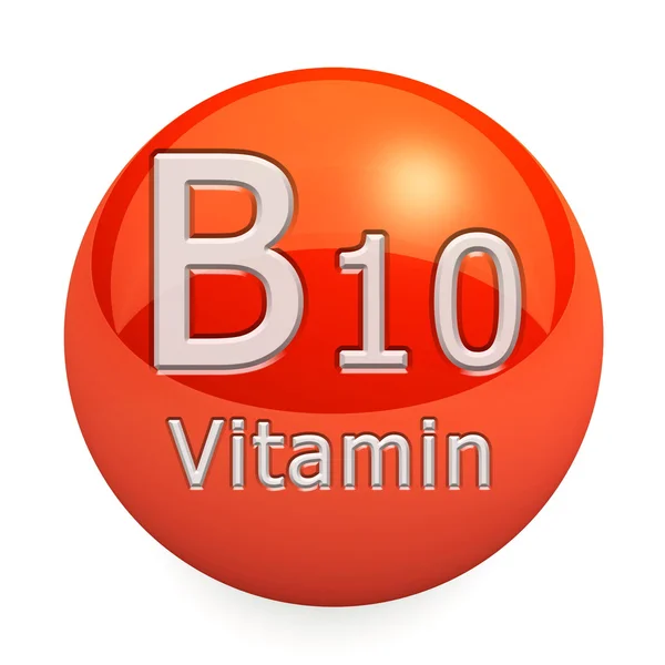 İzole vitamin B10 — Stok fotoğraf