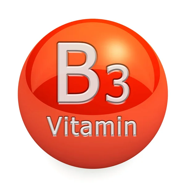 分離されたビタミン B3 — ストック写真