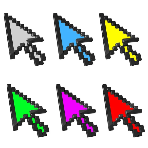 Cursors arrows shiny icons — Stock Photo, Image