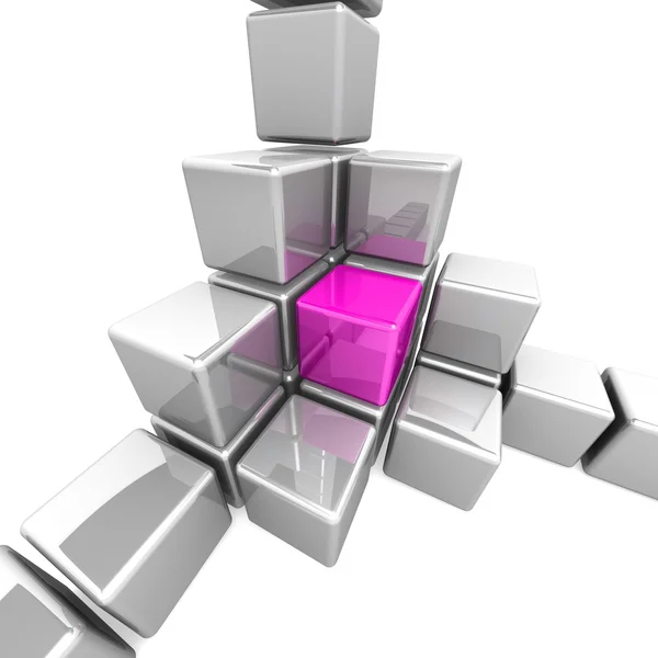 Illustration of 3d cubes — Stock Photo, Image
