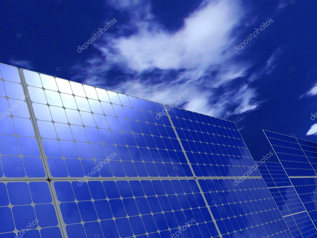 Solar Panels Blue Sky Background Stock Photo By C Best3d Solar Panels Blue Sky Background Stock Photo By C Best3d