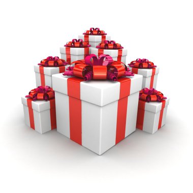 bir hediye gibi kurdele ile hediye kutusu.