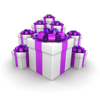 bir hediye gibi kurdele ile hediye kutusu.