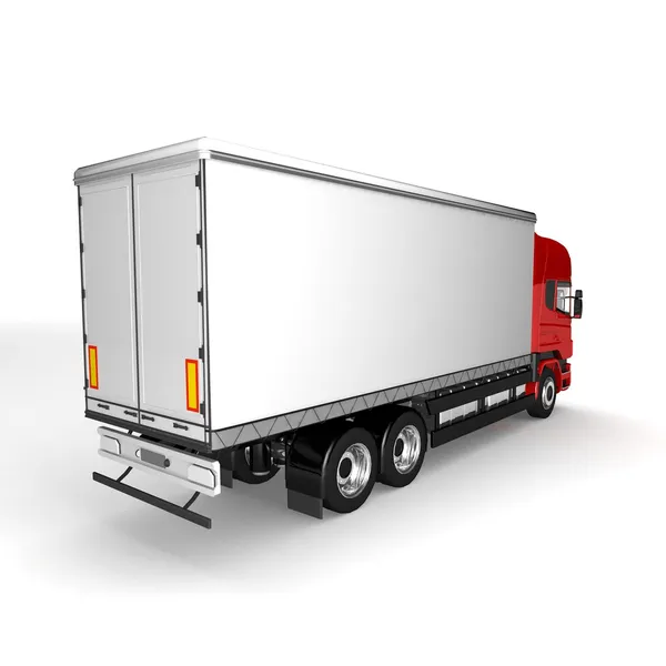 Lading vrachtwagen. levering auto geïsoleerd — Stockfoto
