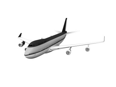 uçak. 3D model jet uçak