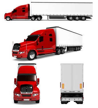 Kargo kamyonu. Teslimat araba izole