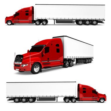 Kargo kamyonu. Teslimat araba izole