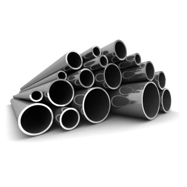 metal boru. çelik boru. metal profil - endüstriyel arka plan.