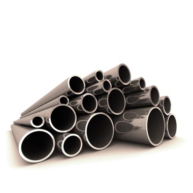 metal boru. çelik boru. metal profil - endüstriyel arka plan.