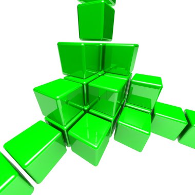 Llustration 3d küpler