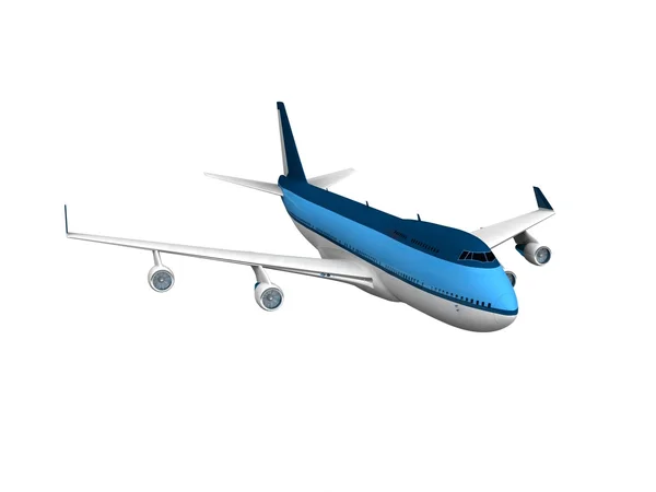 Flugzeug. 3D-Modell eines Düsenflugzeugs — Stockfoto
