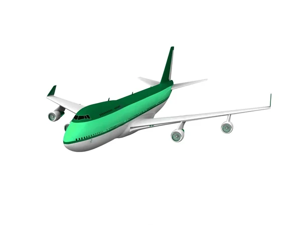 Flygplan. 3D-modell av jet flygplan — Stockfoto