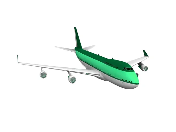 Airplane. 3D model of jet airplane — Stock Photo, Image