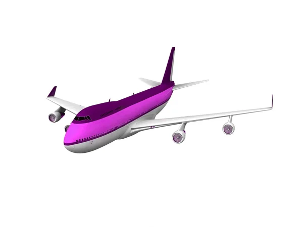 Airplane. 3D model of jet airplane — Stock Photo, Image