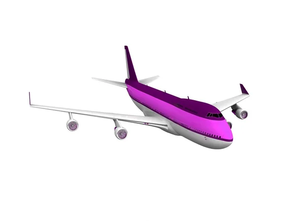 Airplane. 3D model of jet airplane — Stock Photo, Image