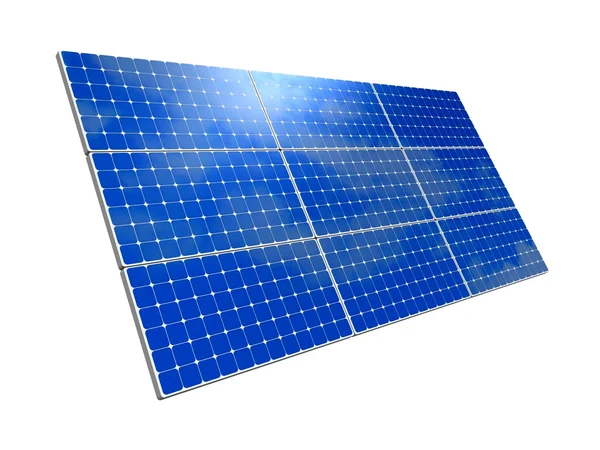 Solar panels, blue sky background. — Stock Photo, Image