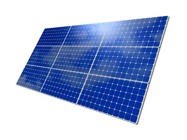 Solar panels, blue sky background. — Stock Photo, Image
