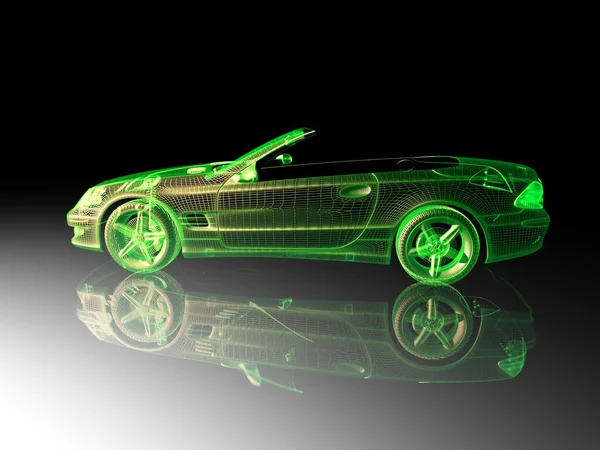 3d car model on a black background — Stock Photo, Image