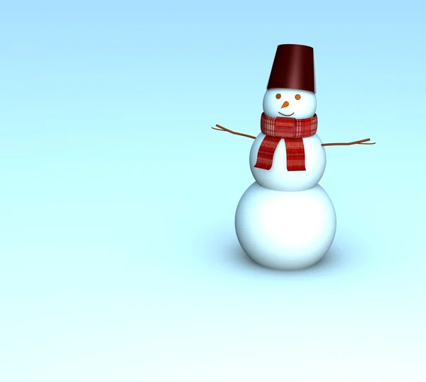 3D sněhulák. svátky — Stock fotografie