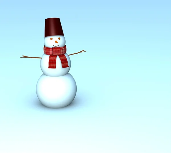 3D χιονάνθρωπος. διακοπές — Φωτογραφία Αρχείου