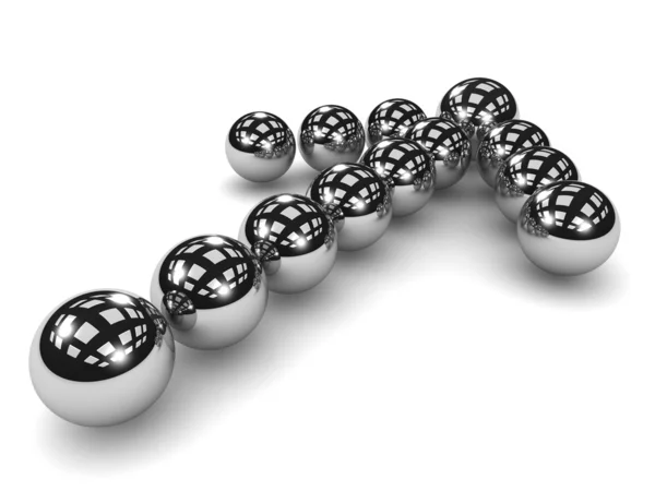 3D grå pil bollar — Stockfoto