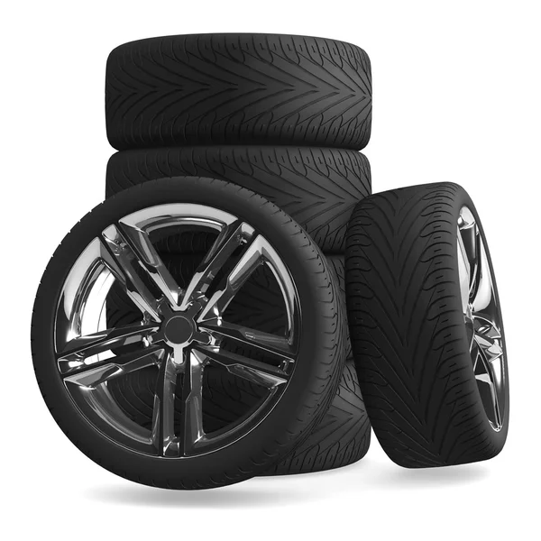 Wheels car. Car tire. — Stock Photo, Image