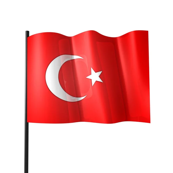 Bandera de Turquía, lienzo rojo —  Fotos de Stock