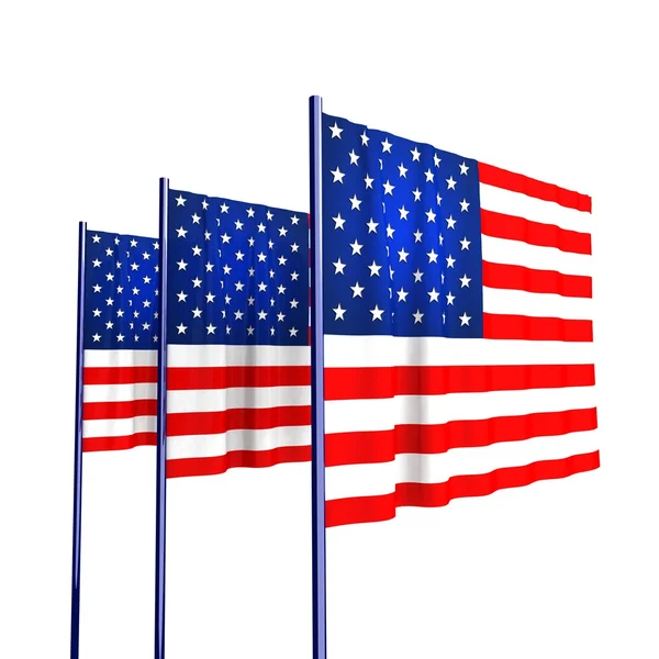 American Flags for Independence Day. — Stock Photo, Image