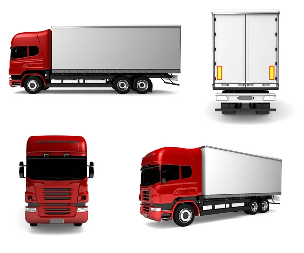 Lading vrachtwagen. levering auto geïsoleerd — Stockfoto