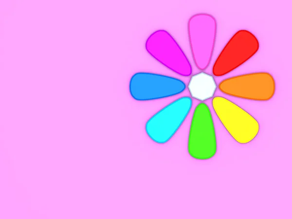 Colorful flower on bright background — Stock Photo, Image