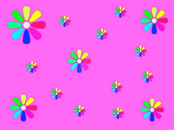 Bunte Blumen auf hellem Hintergrund — Stockfoto