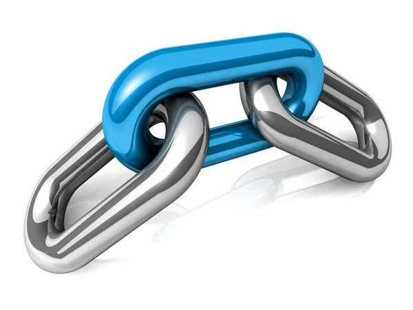 Abstract 3D illustration of a single chain link — Stock Photo, Image