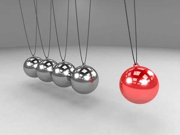 Metallic Newton's cradle — Stock Photo, Image