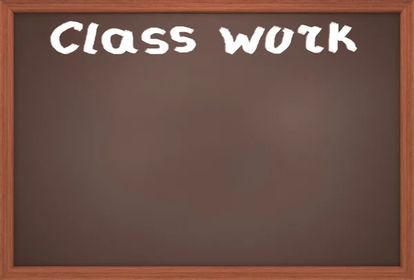 Blackboard labeled 'Class work' — 스톡 사진