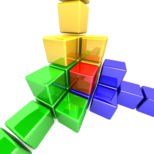 Colorful 3D Cubes — Stock Photo, Image