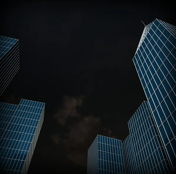 Moderní skleněné mrakodrapy — Stock fotografie