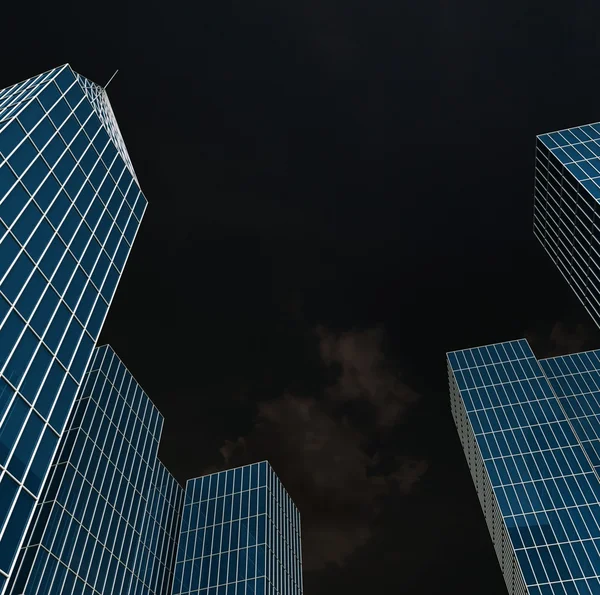Moderne glazen wolkenkrabbers — Stockfoto