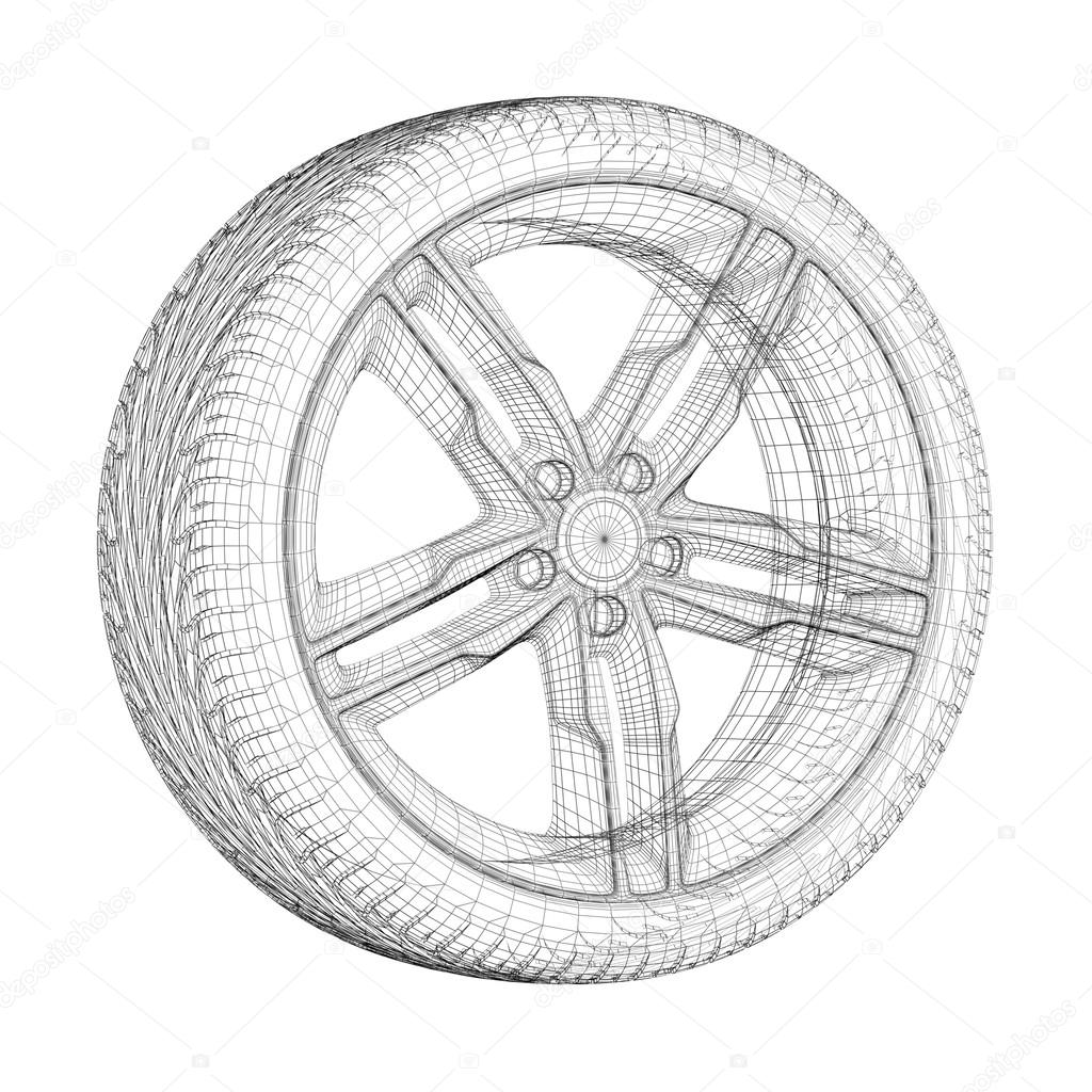 Wheel car. Car tire.