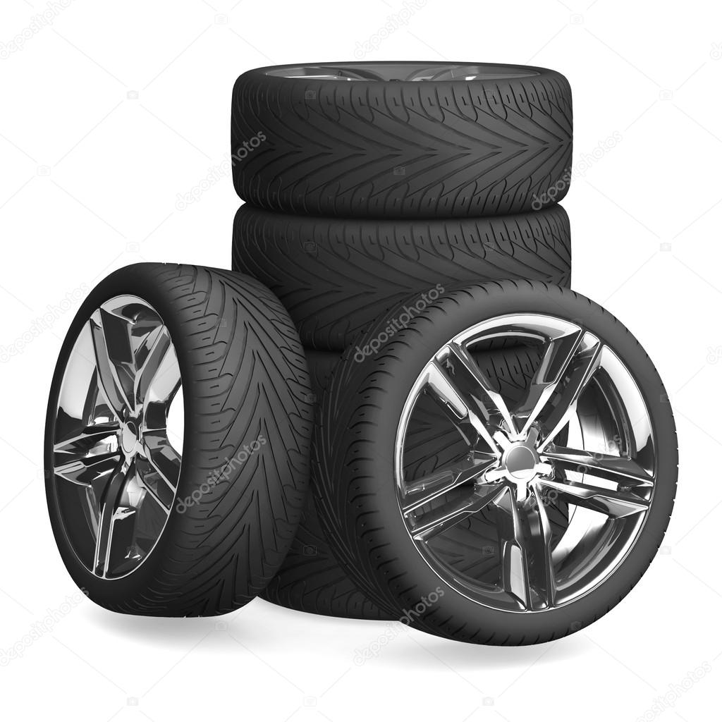 Wheels car. Car tire.