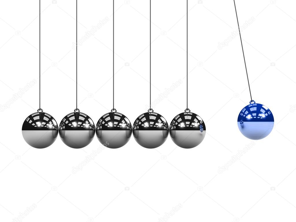 Metallic Newton's cradle