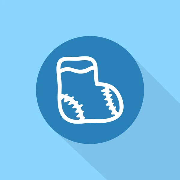 Sock icon, flat design — Stock Photo, Image