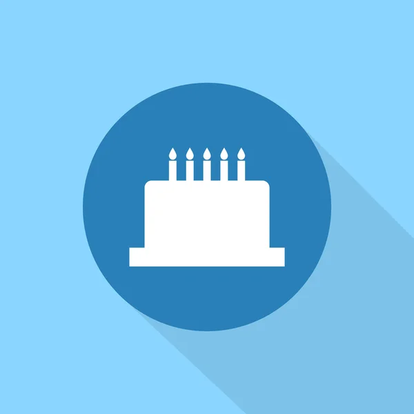 Икона дня рождения торта — стоковое фото